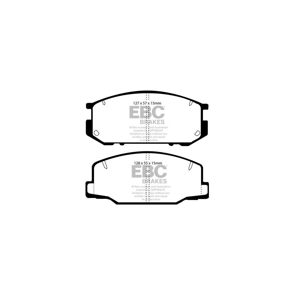 EBC Ultimax Brake Pads 127mm x 57mm DP877 - Front