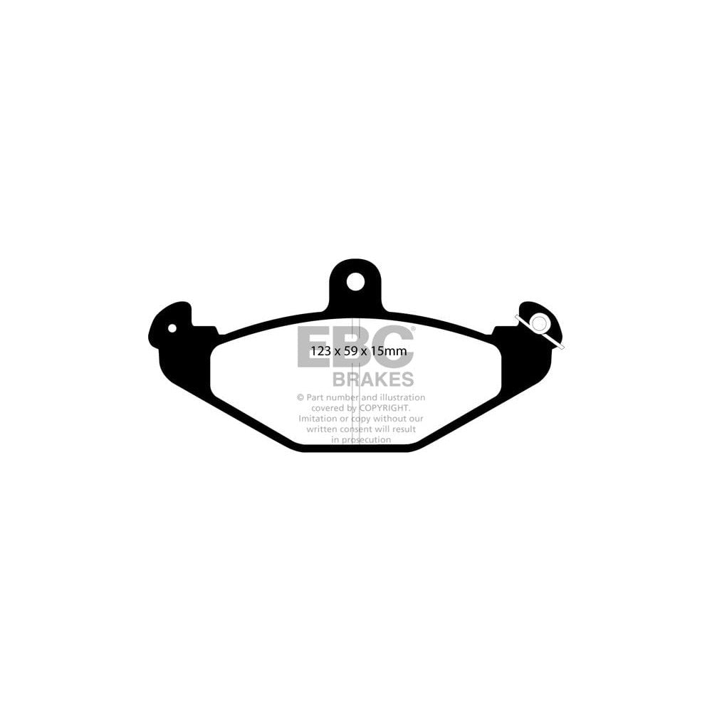 EBC Redstuff Brake Pads 123mm x 59mm DP3885C - Rear