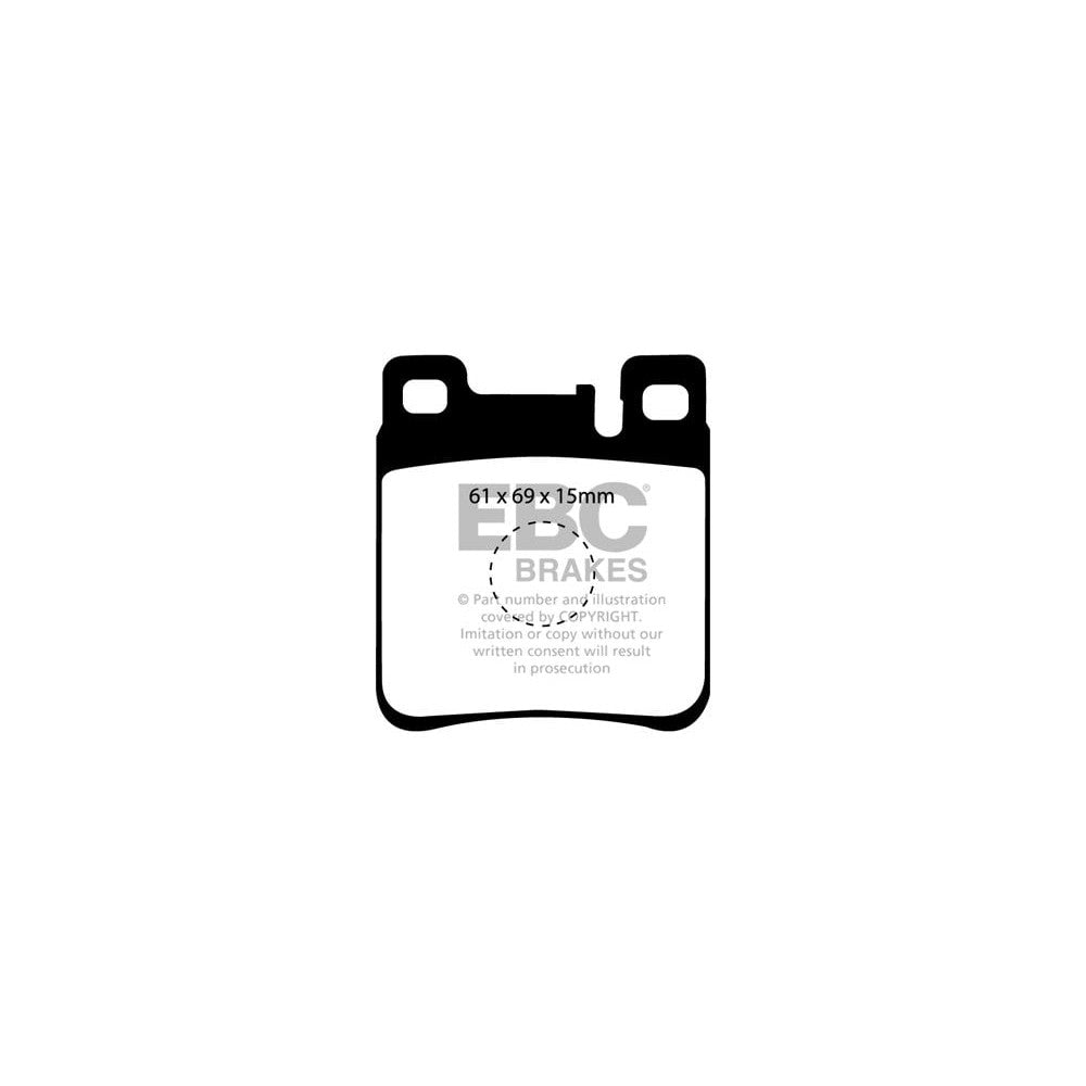 EBC Greenstuff 2000 Brake Pads 61mm x 69mm DP2887 - Rear