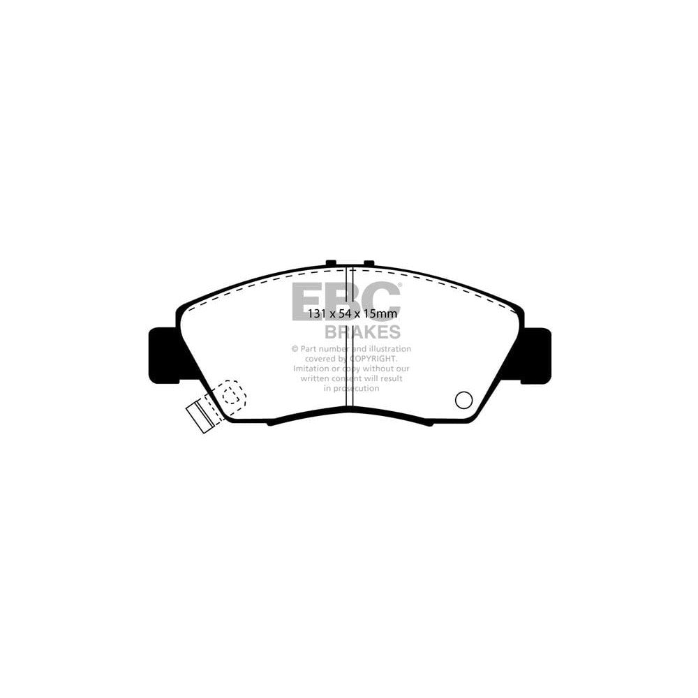 EBC Yellowstuff Brake Pads 131mm x 54mm DP4890R - Front