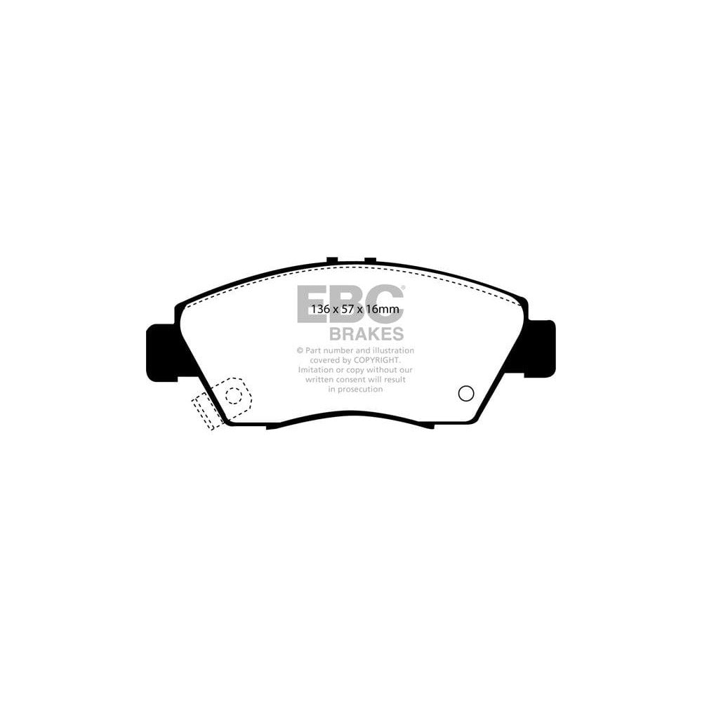 EBC Ultimax Brake Pads 136mm x 57mm DP891 - Front
