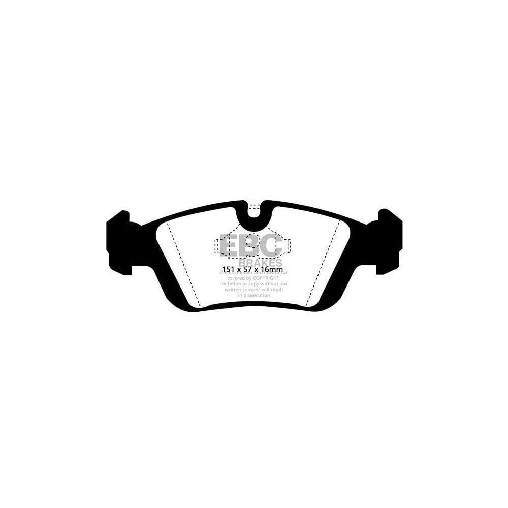 EBC Greenstuff 2000 Brake Pads 151mm x 57mm DP2914 - Front