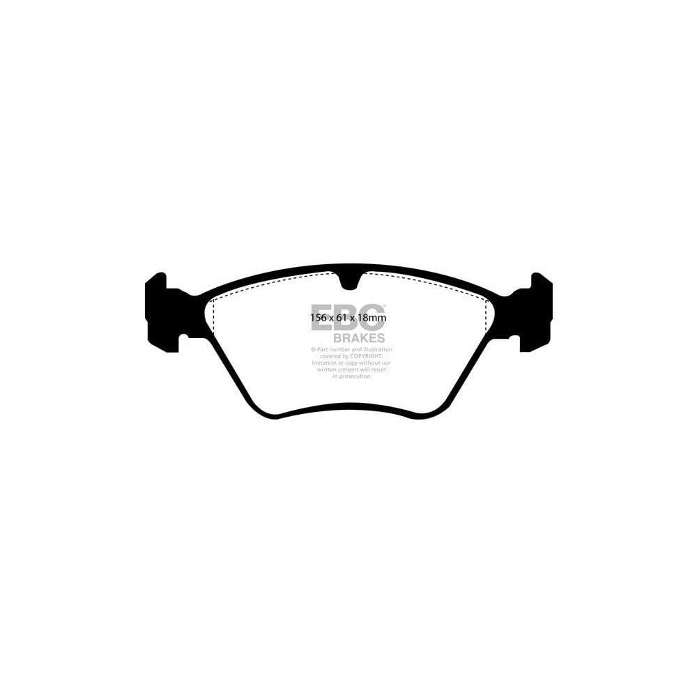 EBC Greenstuff 2000 Brake Pads 156mm x 61mm DP2976 - Front