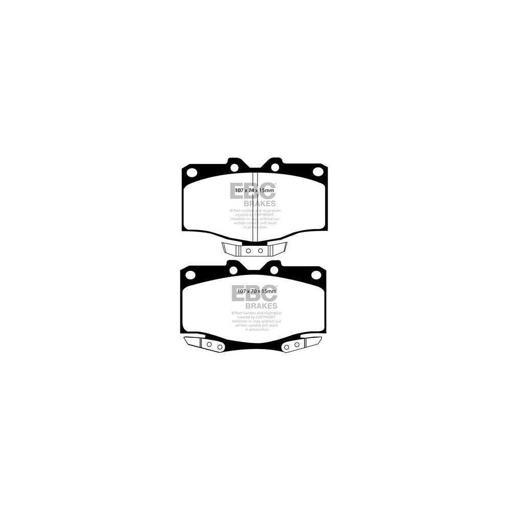 EBC Ultimax Brake Pads 107mm x 74mm DP994 - Front