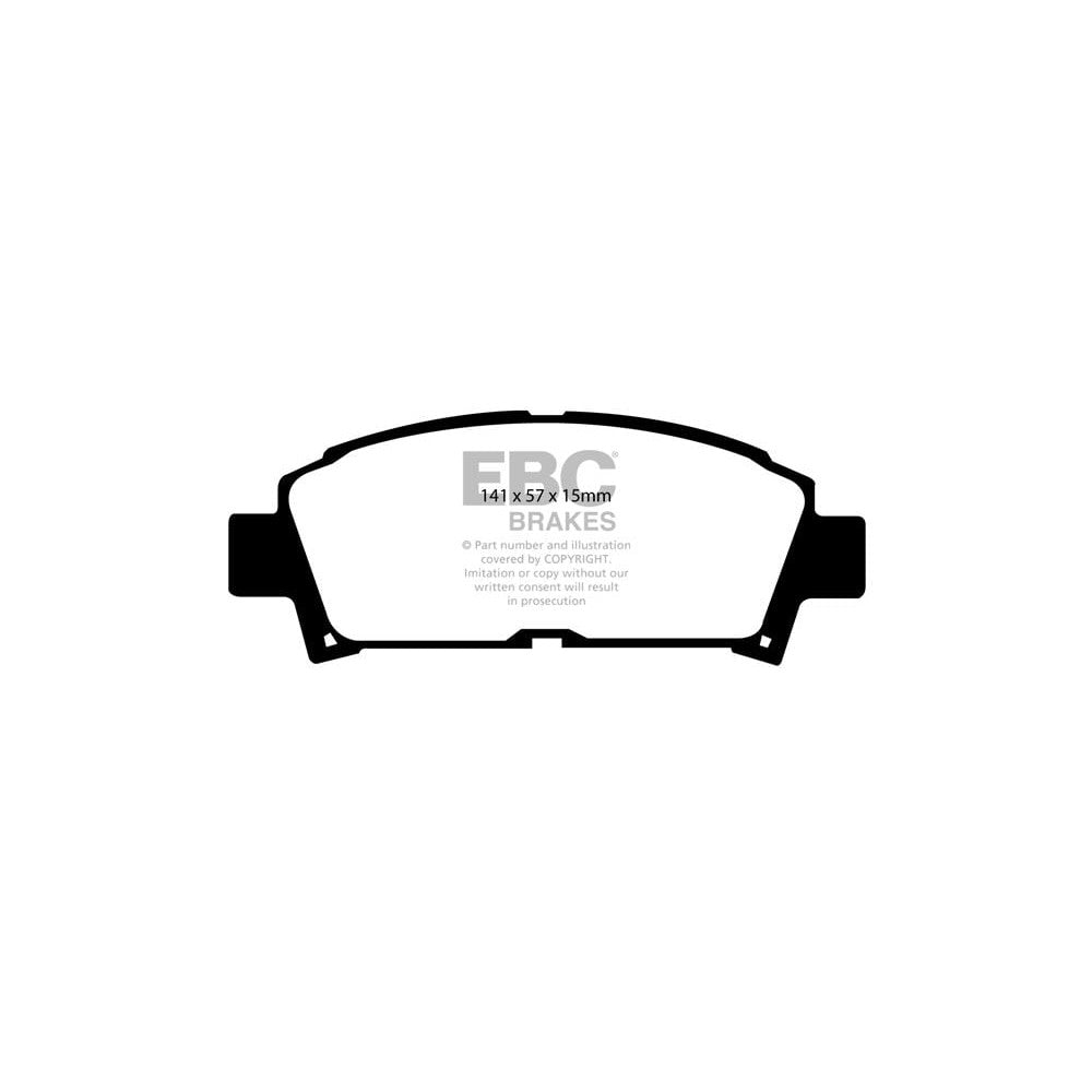 EBC Yellowstuff Brake Pads 141mm x 57mm DP4995R - Front
