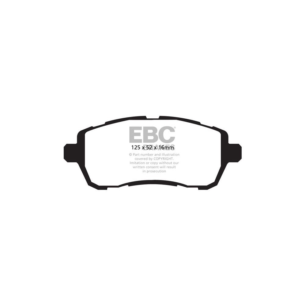 EBC Ultimax Brake Pads 125mm x 52mm DPX2002 - Front