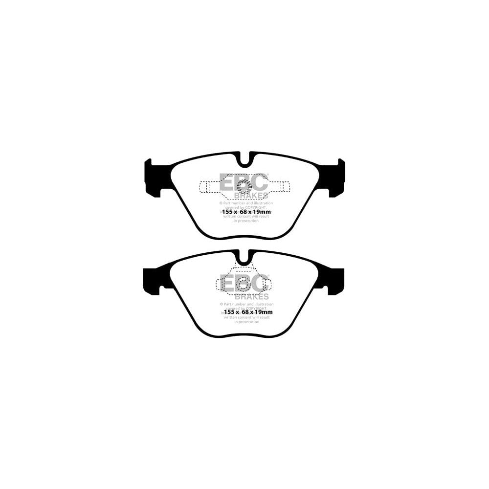 EBC Redstuff Brake Pads 155mm x 68mm DP32006C - Front