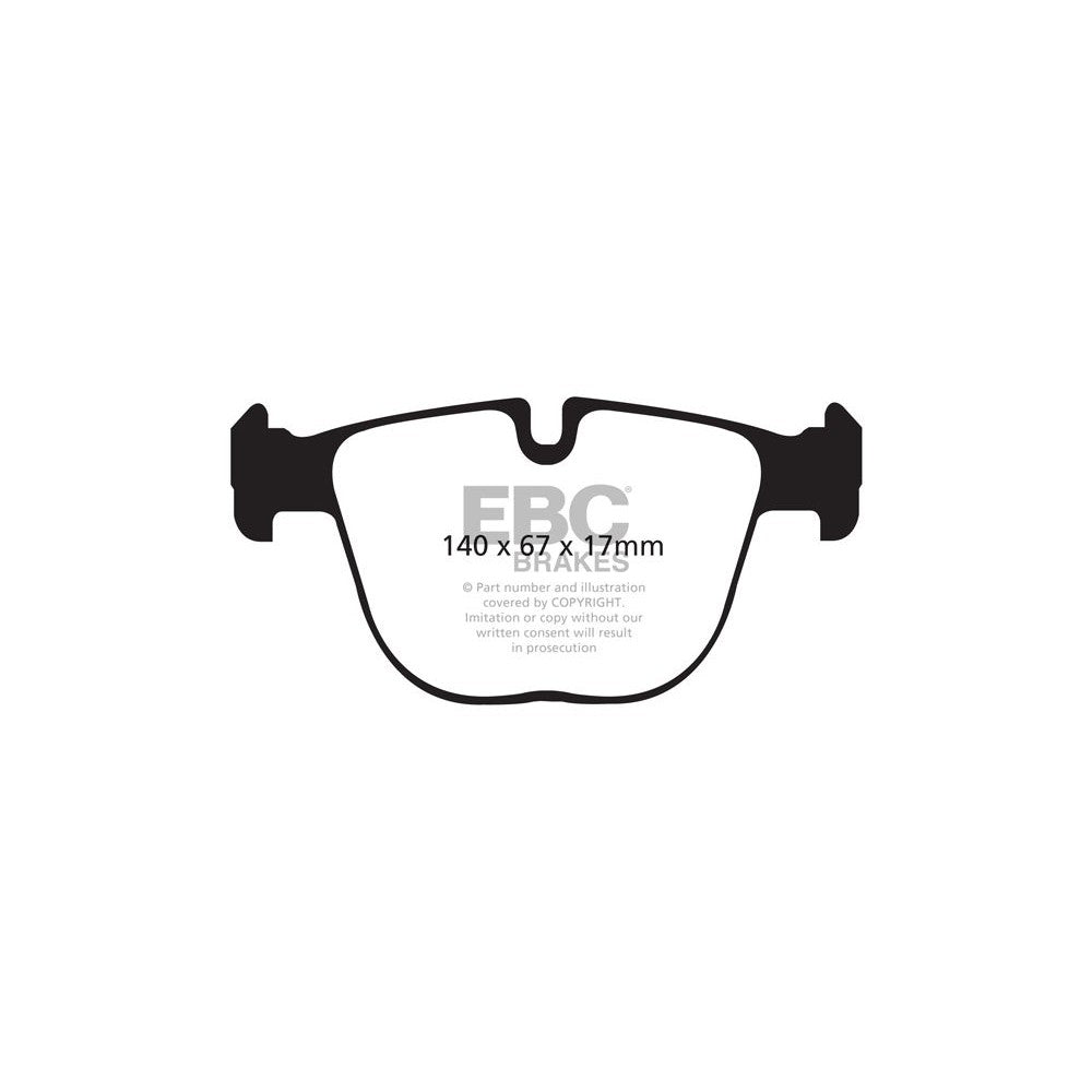 EBC Yellowstuff Brake Pads 140mm x 67mm DP42008R - Rear
