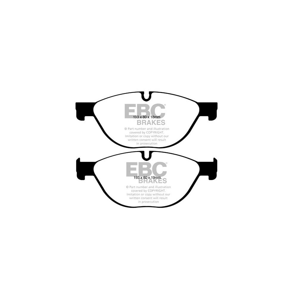 EBC Redstuff Brake Pads 193mm x 80mm DP32019C - Front
