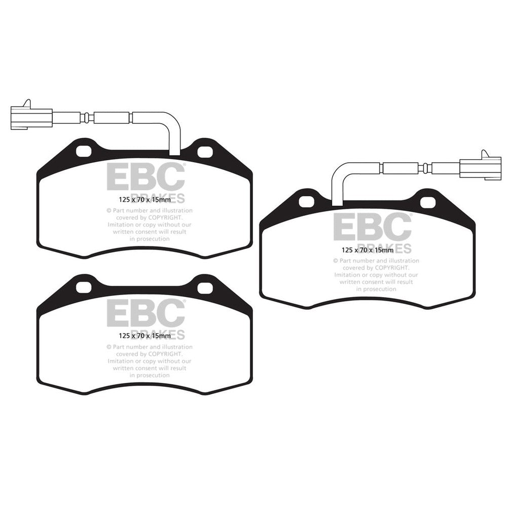 EBC Bluestuff NDX Brake Pads 125mm x 70mm DP52021/2NDX - Front