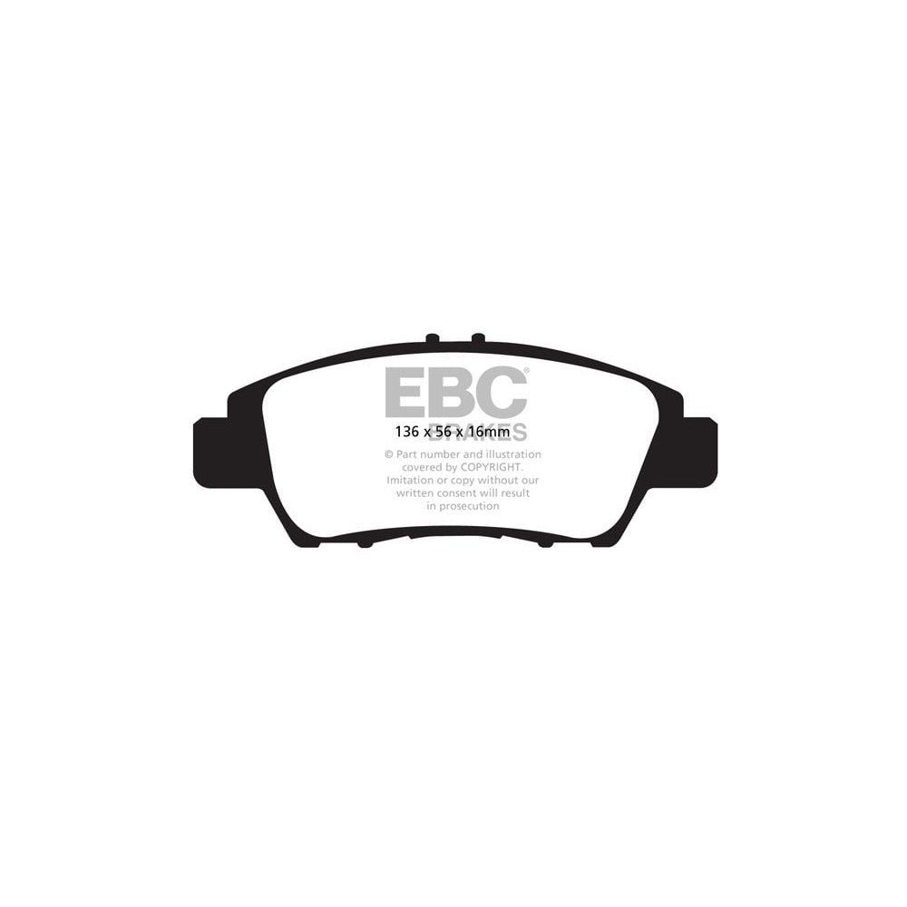 EBC Yellowstuff Brake Pads 136mm x 56mm DP42041R - Front