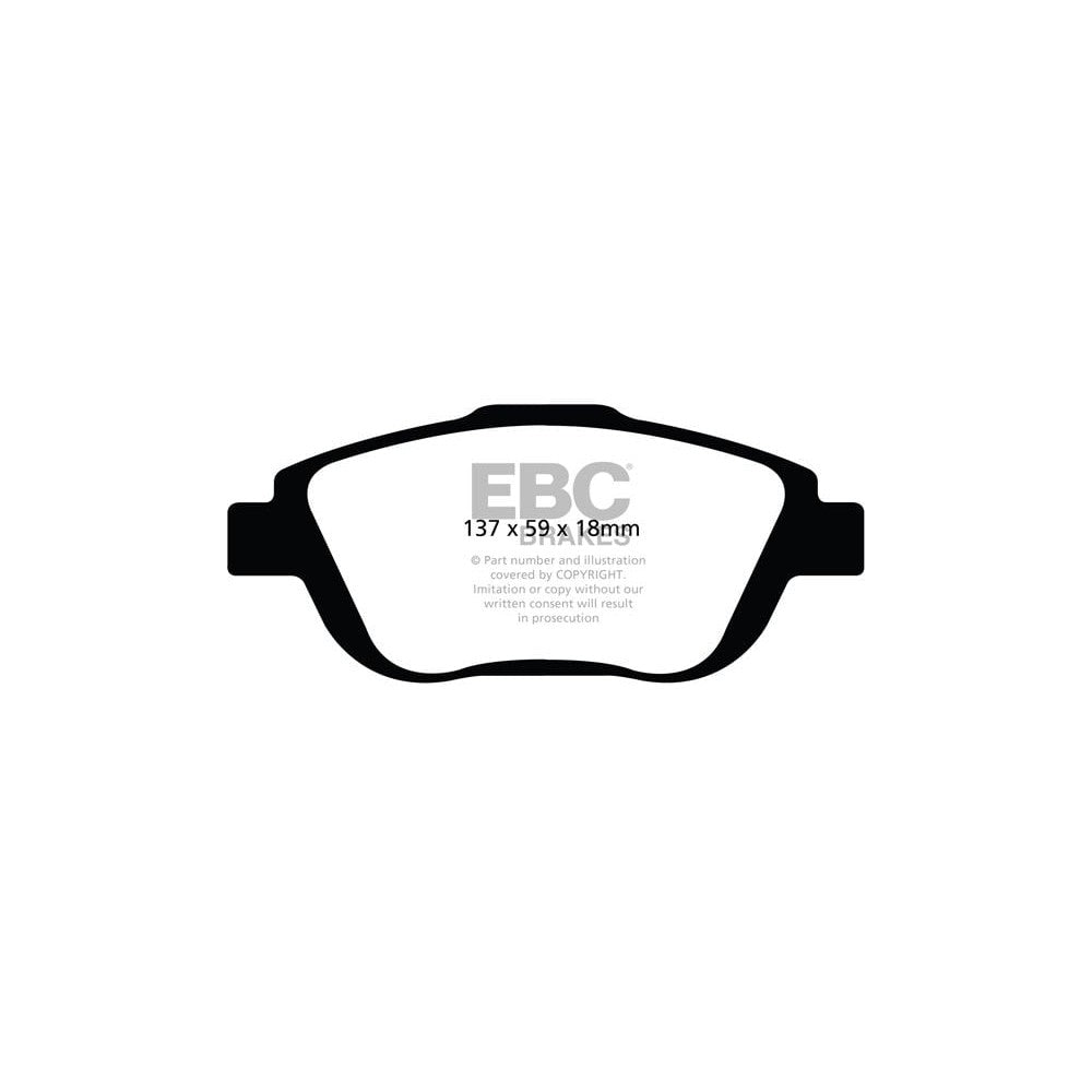 EBC Greenstuff 2000 Brake Pads 137mm x 59mm DP22073 - Front