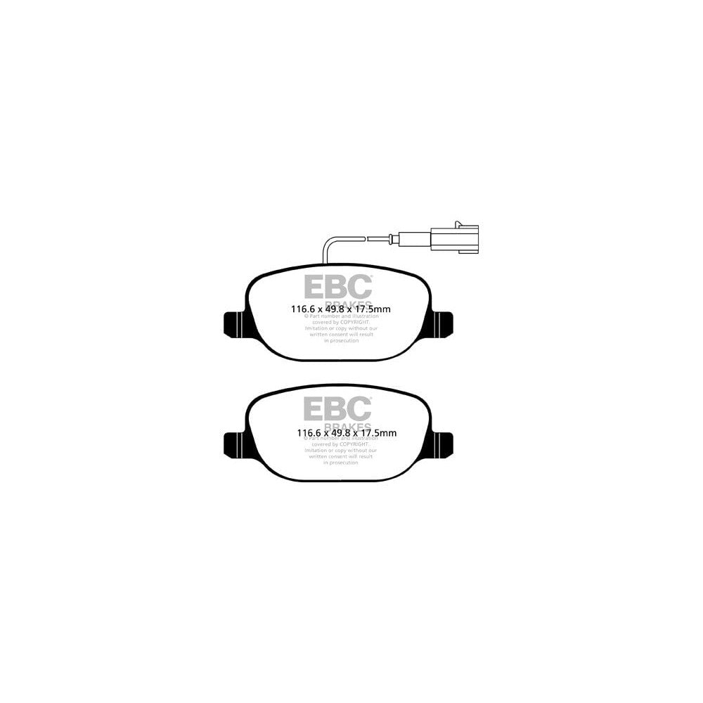 EBC Ultimax Brake Pads 116.6mm x 49.8mm DPX2080 - Rear