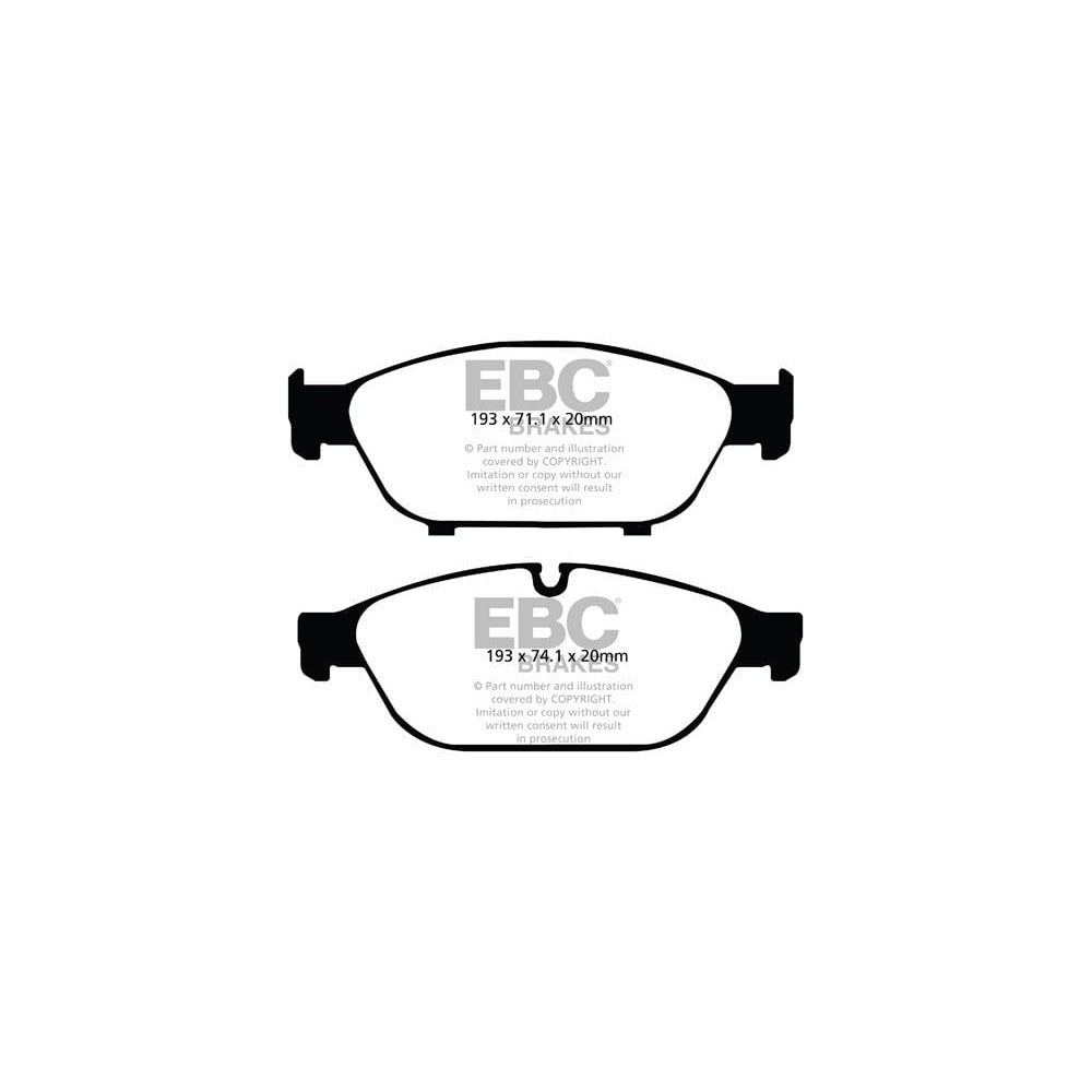 EBC Redstuff Brake Pads 193mm x 74.1mm DP32086C - Front