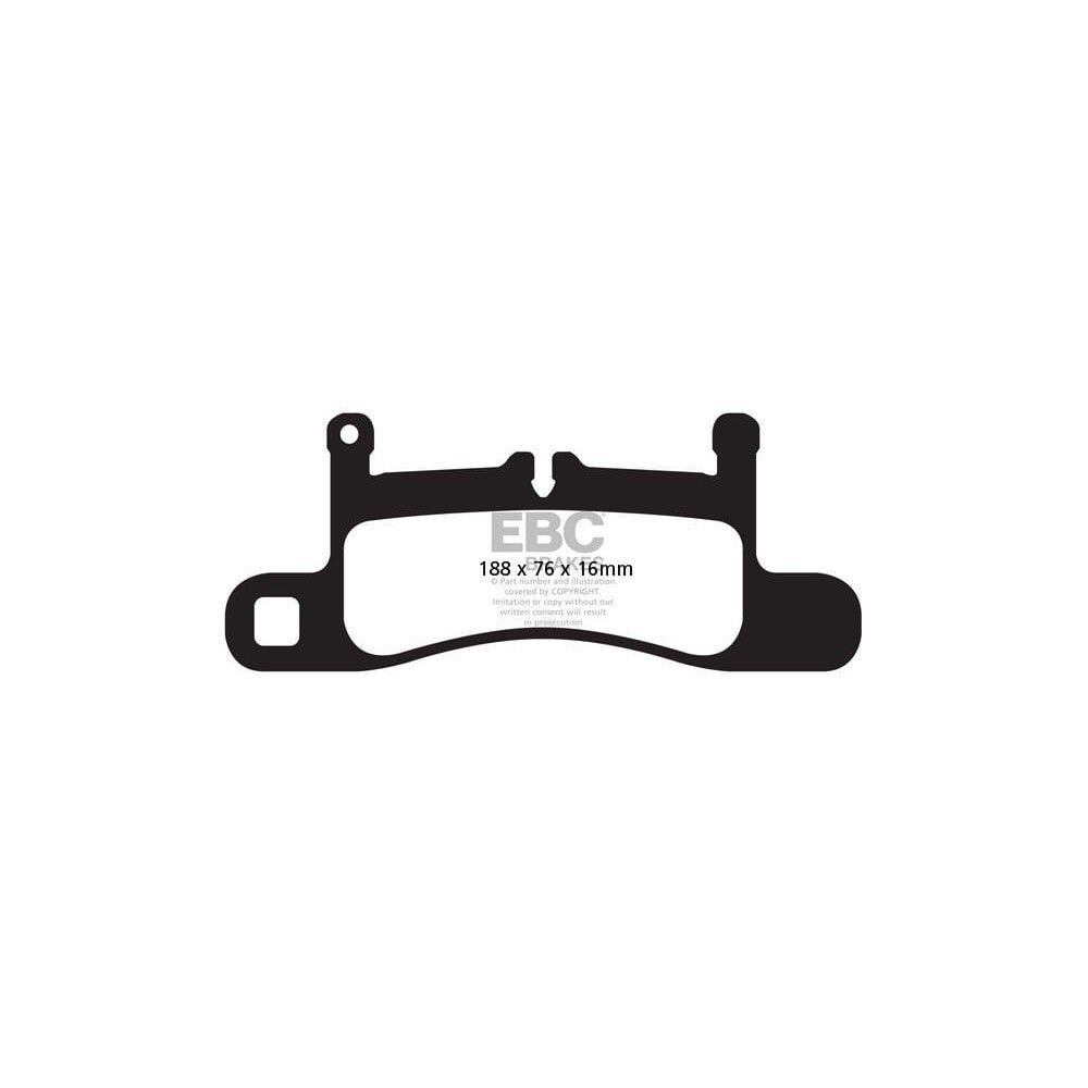 EBC Redstuff Brake Pads 188mm x 76mm DP32098C - Rear