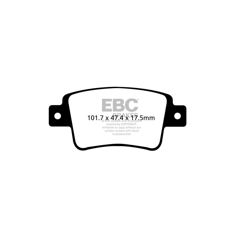 EBC Yellowstuff Brake Pads 101.7mm x 47.4mm DP42101R - Rear