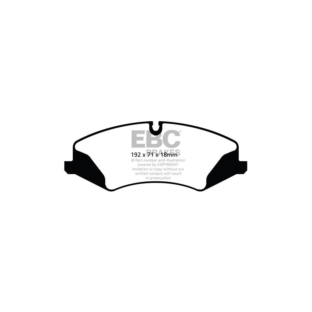 EBC Ultimax Brake Pads 192mm x 71mm DPX2123 - Front