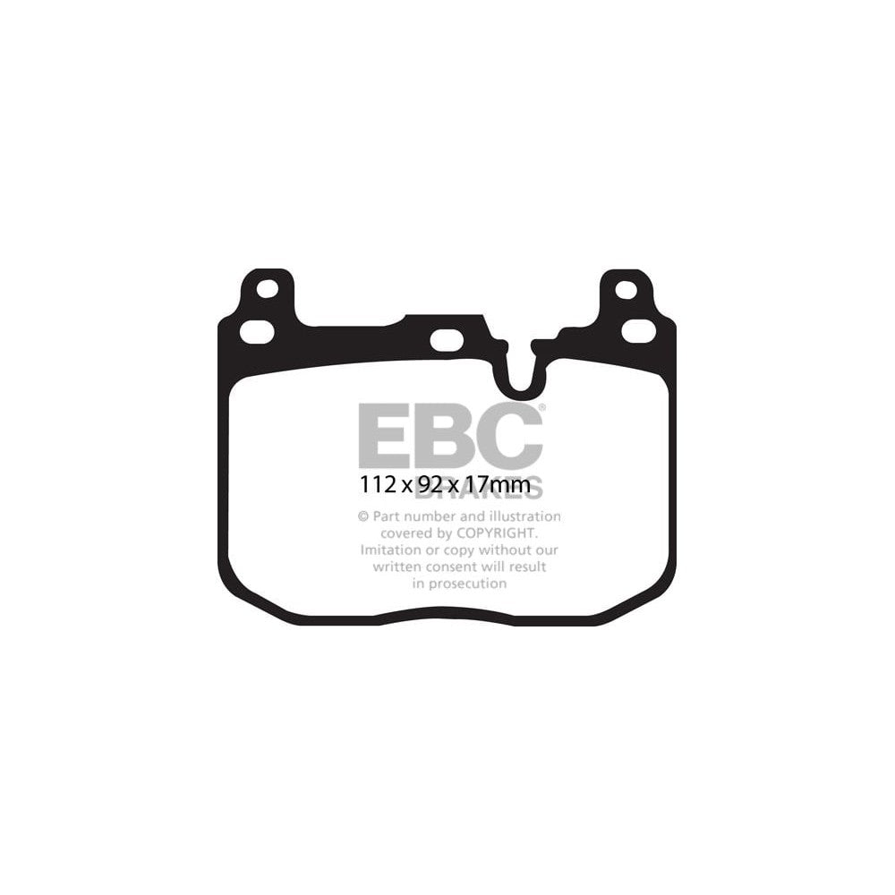 EBC Yellowstuff Brake Pads 112mm x 92mm DP42130R - Front