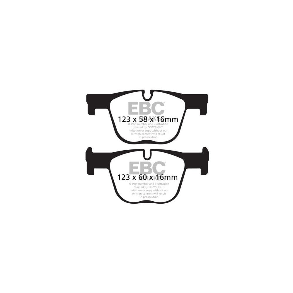 EBC Greenstuff 2000 Brake Pads 123mm x 60mm DP22131 - Rear
