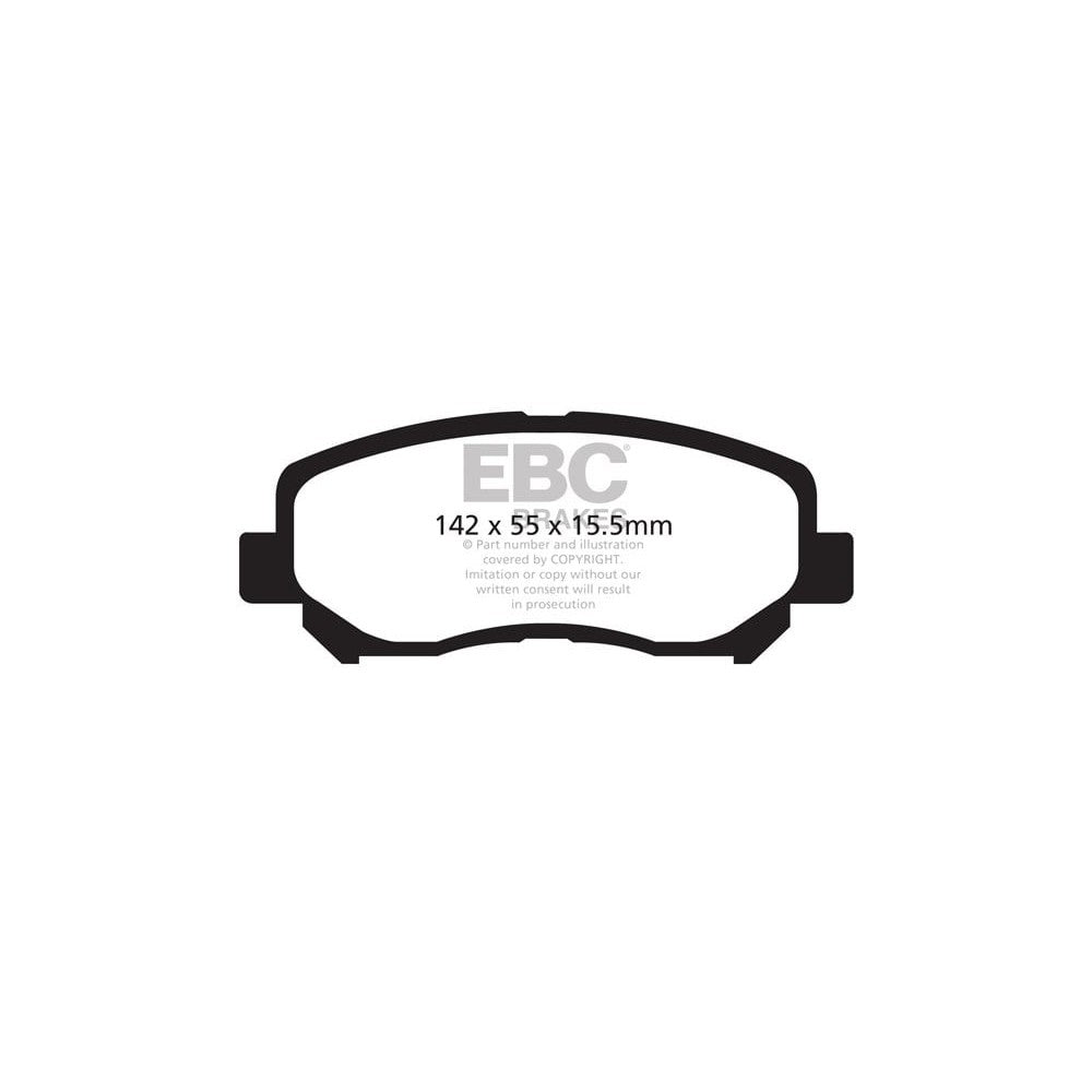 EBC Yellowstuff Brake Pads 141.65mm x 60.93mm DP42134R - Front