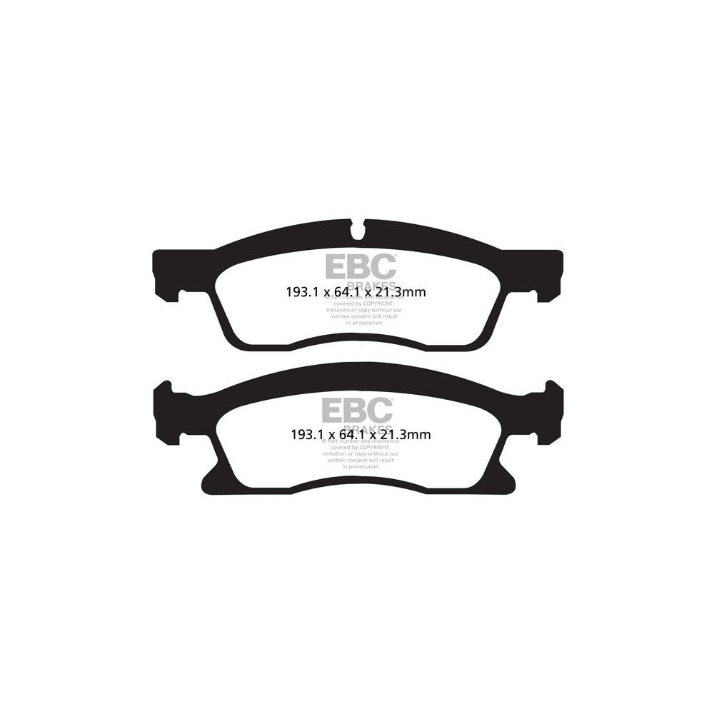 EBC Greenstuff 6000 Brake Pads 193mm x 64mm DP62136 - Front
