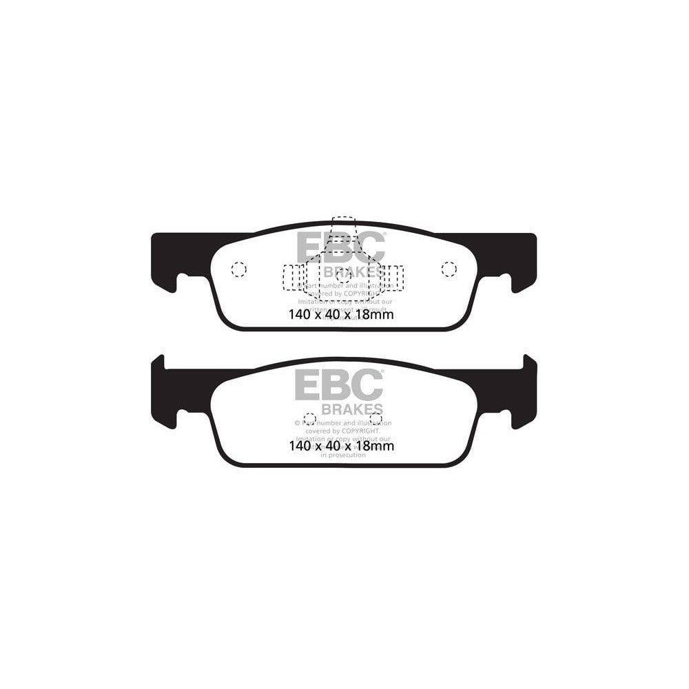 EBC Bluestuff NDX Brake Pads 140mm x 40mm DP52146NDX - Front