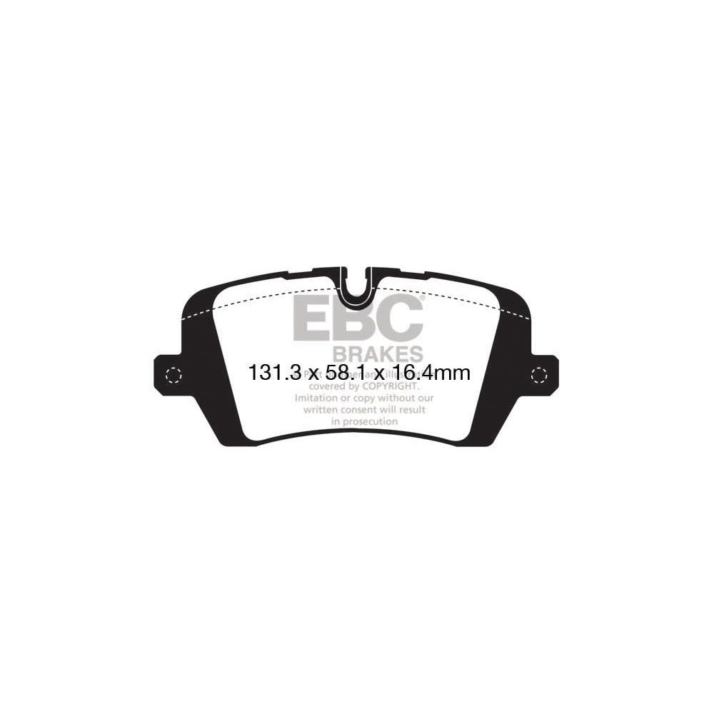 EBC Greenstuff 6000 Brake Pads 131.3mm x 58.1mm DP62161 - Rear