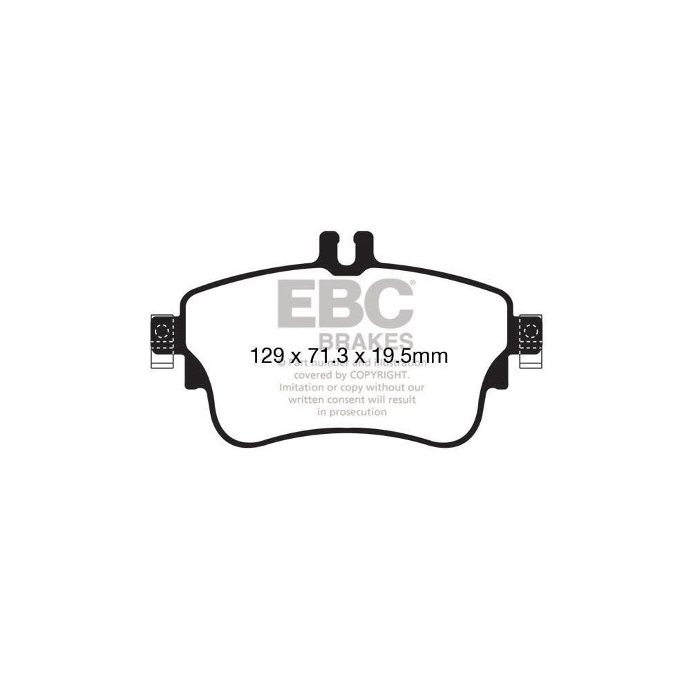 EBC Greenstuff 2000 Brake Pads 129mm x 71.3mm DP22164 - Front