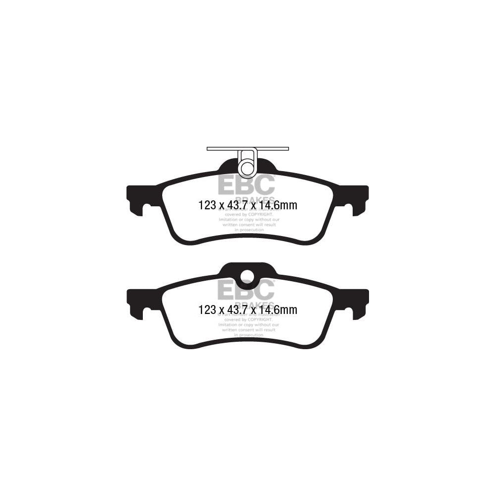 EBC Ultimax Brake Pads 123mm x 43.7mm DPX2181 - Rear