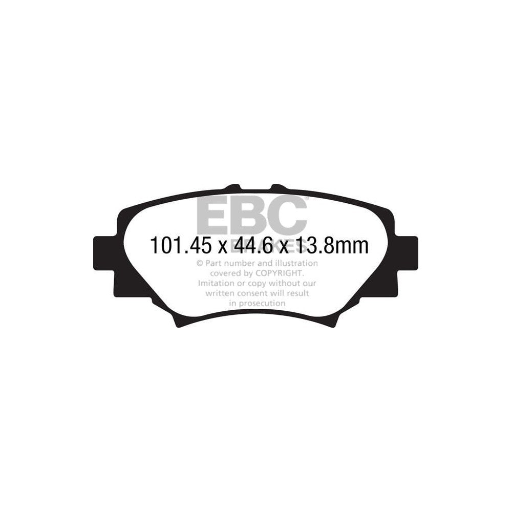 EBC Ultimax Brake Pads 101.45mm x 44.6mm DPX2186 - Rear