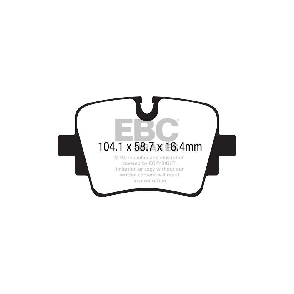 EBC Yellowstuff Brake Pads 104.1mm x 58.7mm DP42190R - Rear