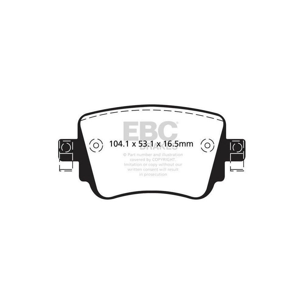 EBC Redstuff Brake Pads 104.1mm x 53.1mm DP32201C - Rear