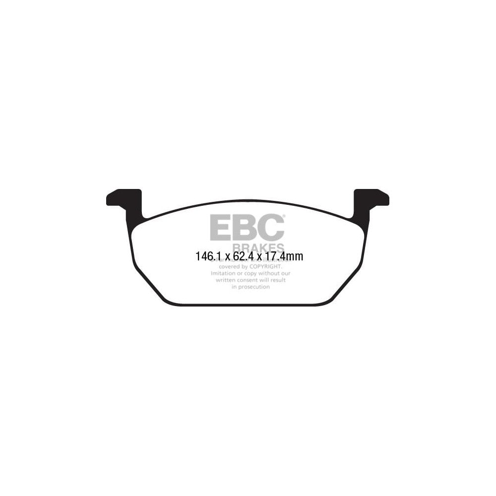 EBC Yellowstuff Brake Pads 146.1mm x 62.4mm DP42225R - Front