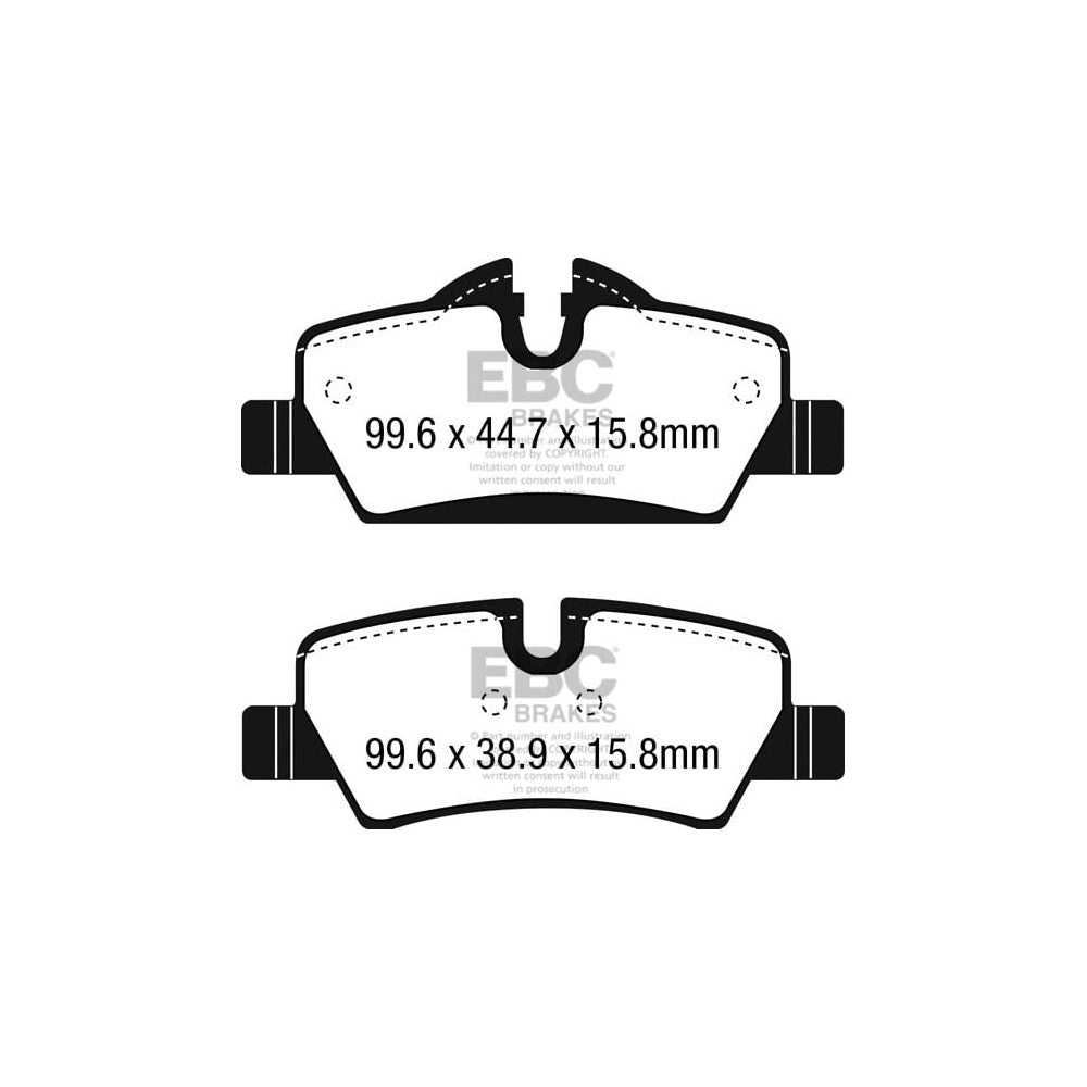 EBC Ultimax Brake Pads 99.6mm x 38.9mm DPX2228 - Rear