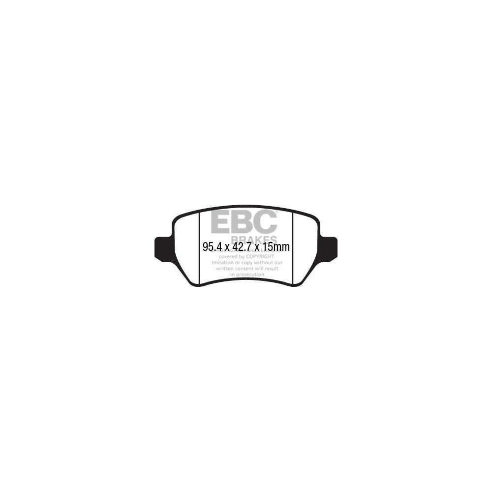 EBC Ultimax Brake Pads 95.4mm x 42.7mm DPX2233 - Rear