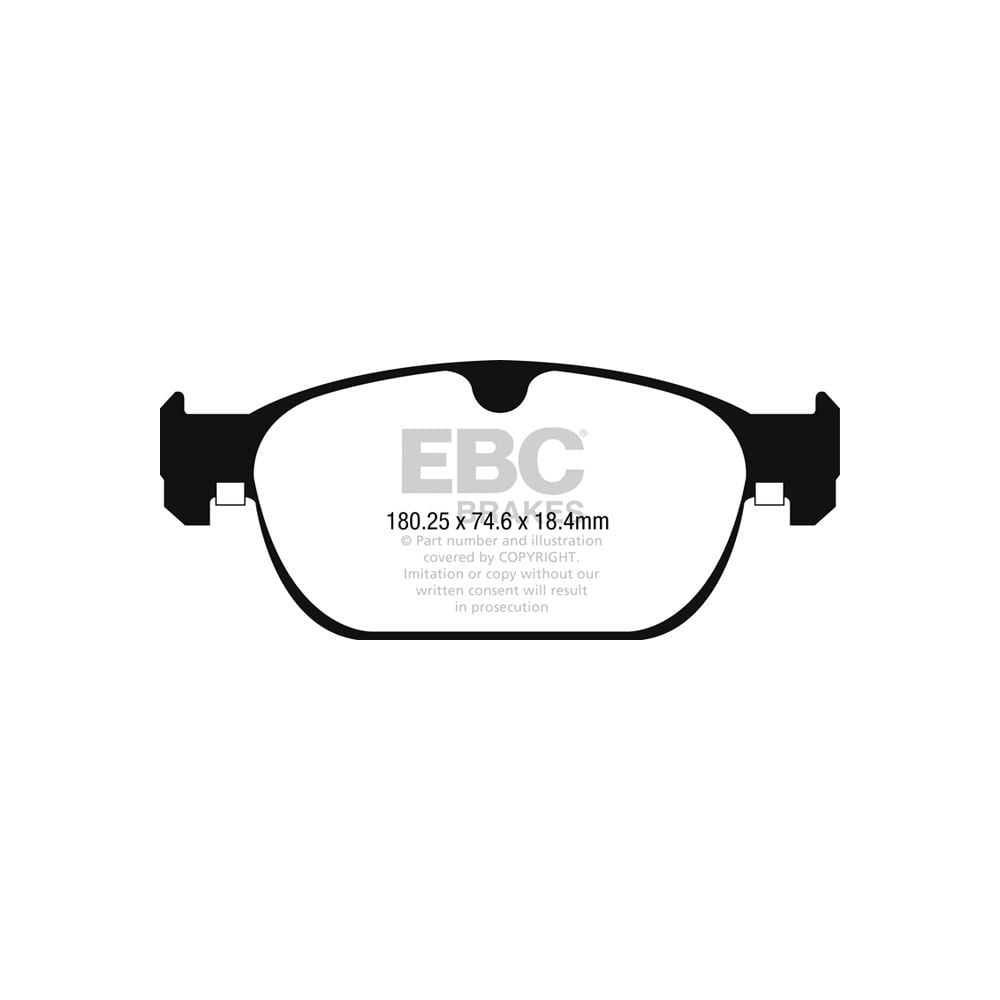 EBC Greenstuff 2000 Brake Pads 180.25mm x 74.6mm DP22260 - Front