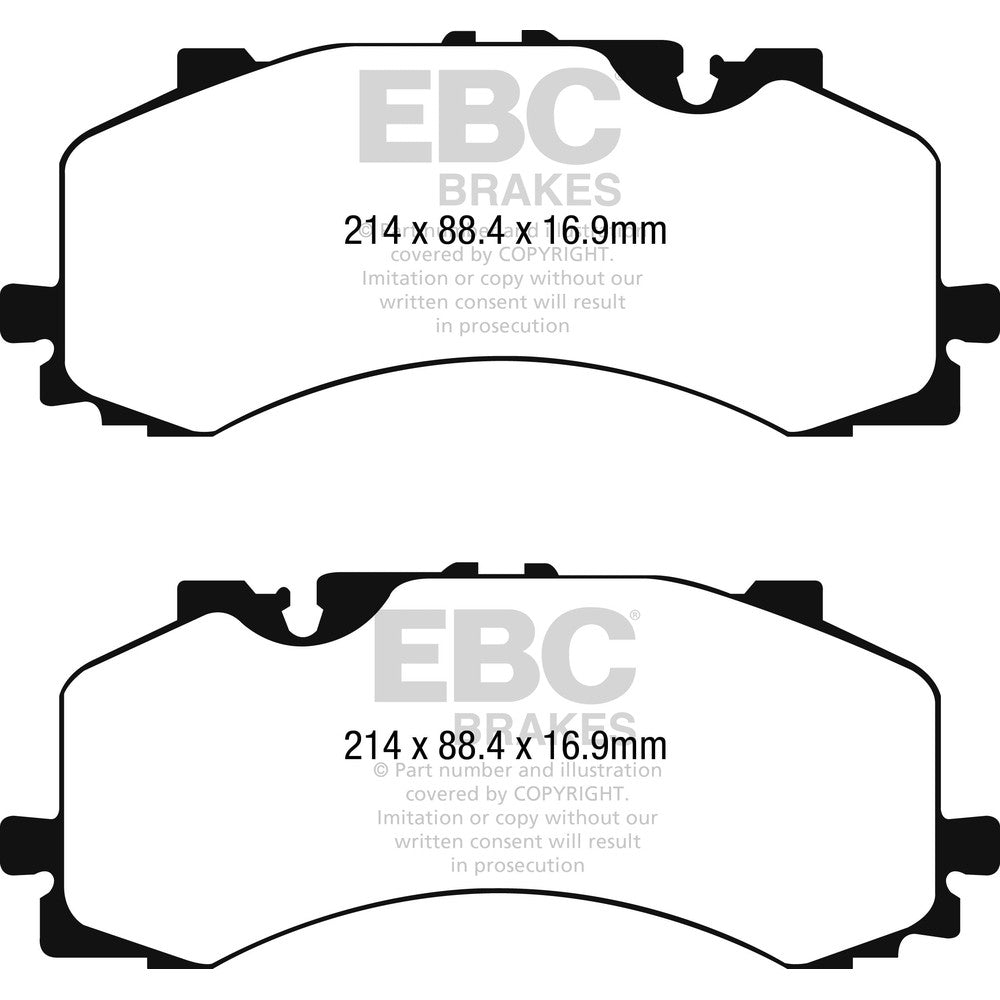 EBC Bluestuff NDX Brake Pads 214mm x 88.4mm DP52279NDX - Front