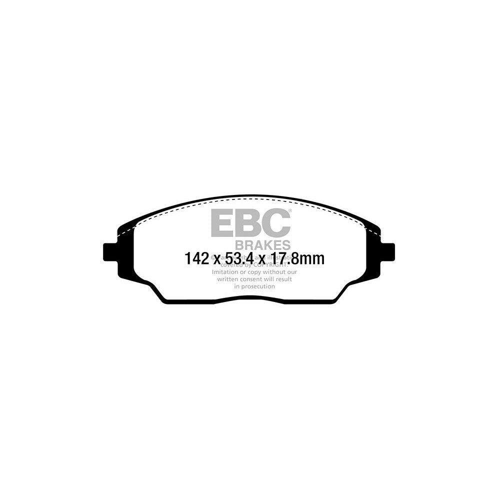 EBC Ultimax Brake Pads 142mm x 53.4mm DPX2294 - Front