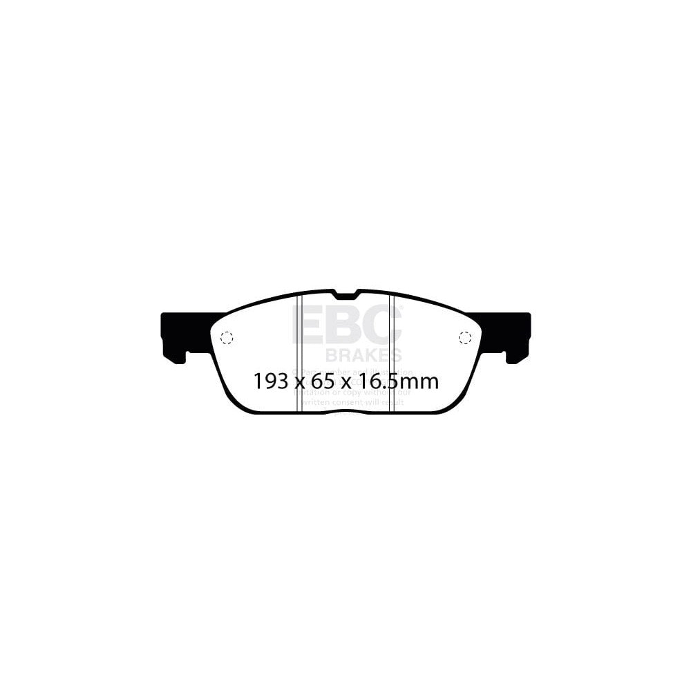 EBC Bluestuff NDX Brake Pads 193mm x 64.8mm DP52383NDX - Front