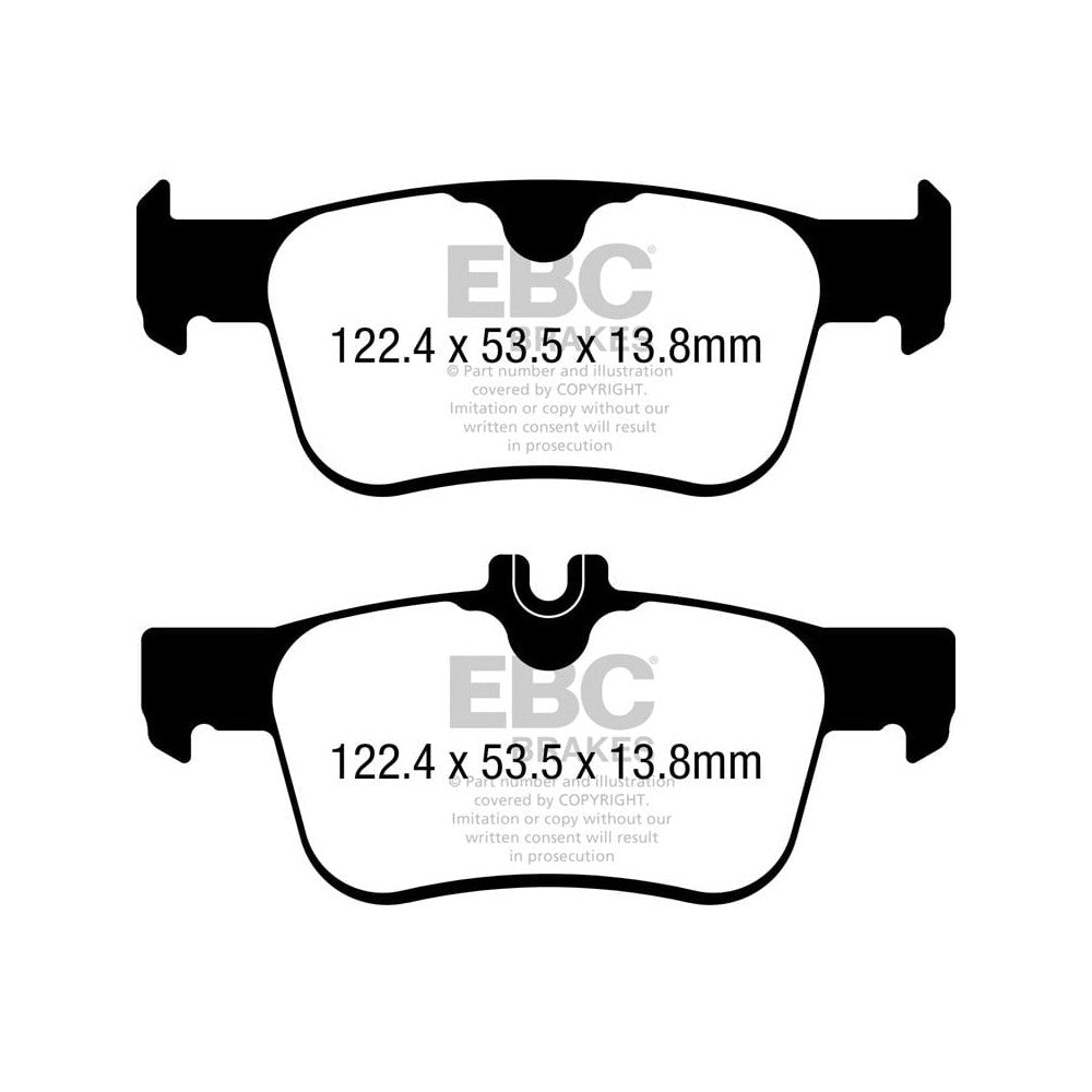 EBC Bluestuff NDX Brake Pads 122.4mm x 53.5mm DP52402NDX - Rear