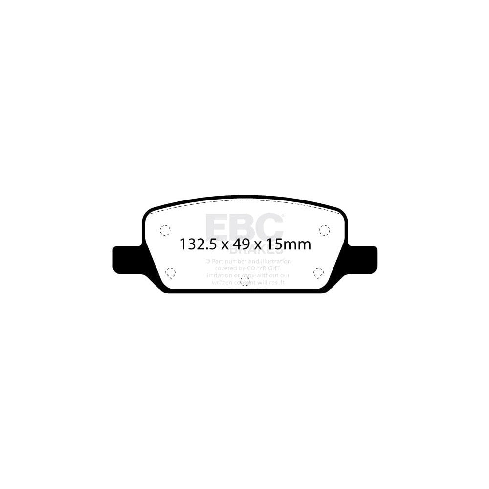 EBC Ultimax Brake Pads 132.5mm x 49mm DPX2417 - Rear