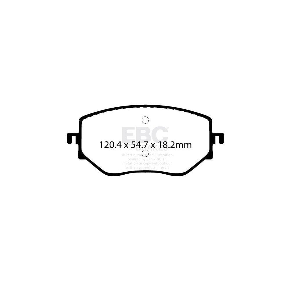 EBC Greenstuff 2000 Brake Pads 120.4mm x 54.7mm DP22422 - Front