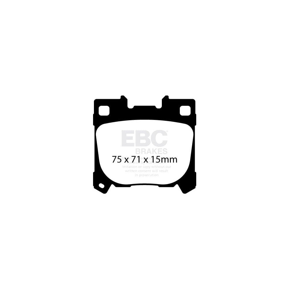 EBC RP-1 Brake Pads 75mm x 71.4mm DP82431RP1 - Rear