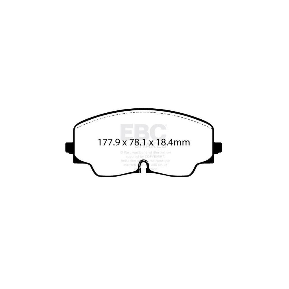 EBC Bluestuff NDX Brake Pads 177.9mm x 78.1mm DP52448NDX - Front