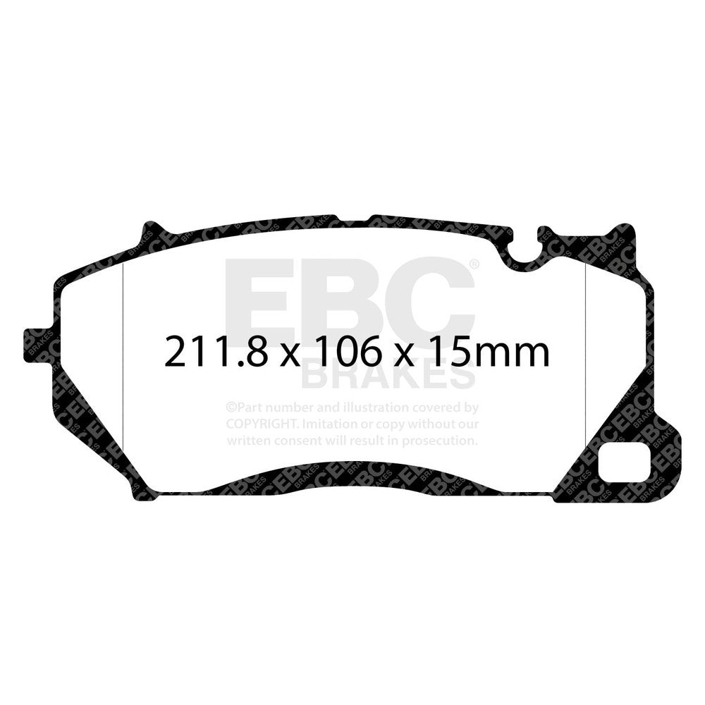 EBC Bluestuff NDX Brake Pads 211.8mm x 106mm DP52492NDX - Front