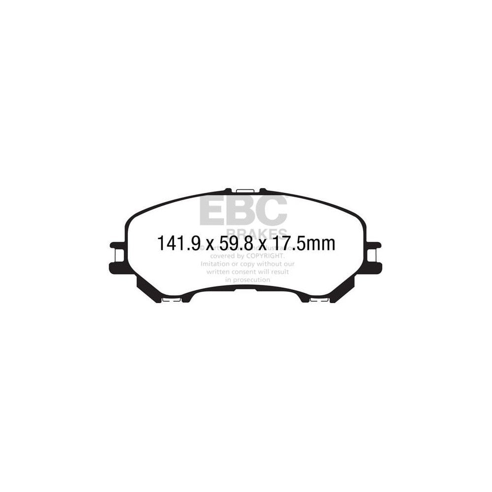 EBC Ultimax Brake Pads 141.9mm x 59.8mm DPX3032 - Front
