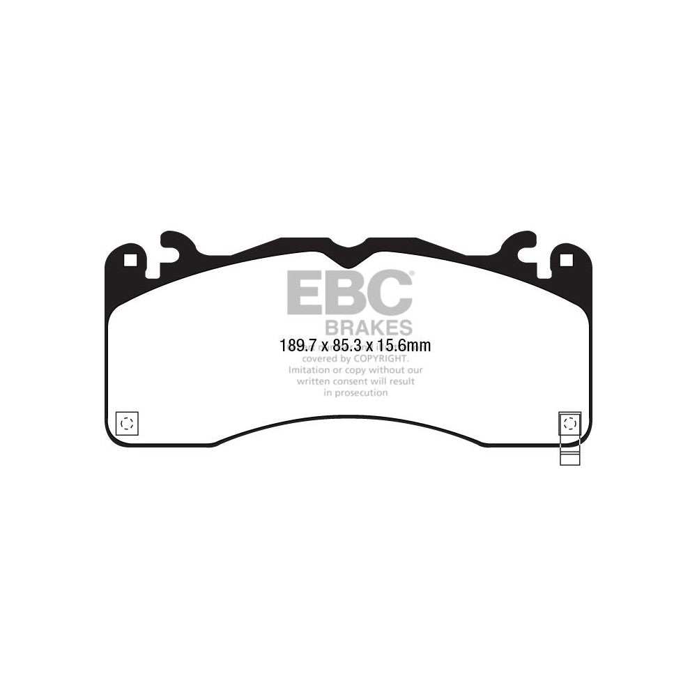 EBC Yellowstuff Brake Pads 189.7mm x 85.3mm DP43040R - Front