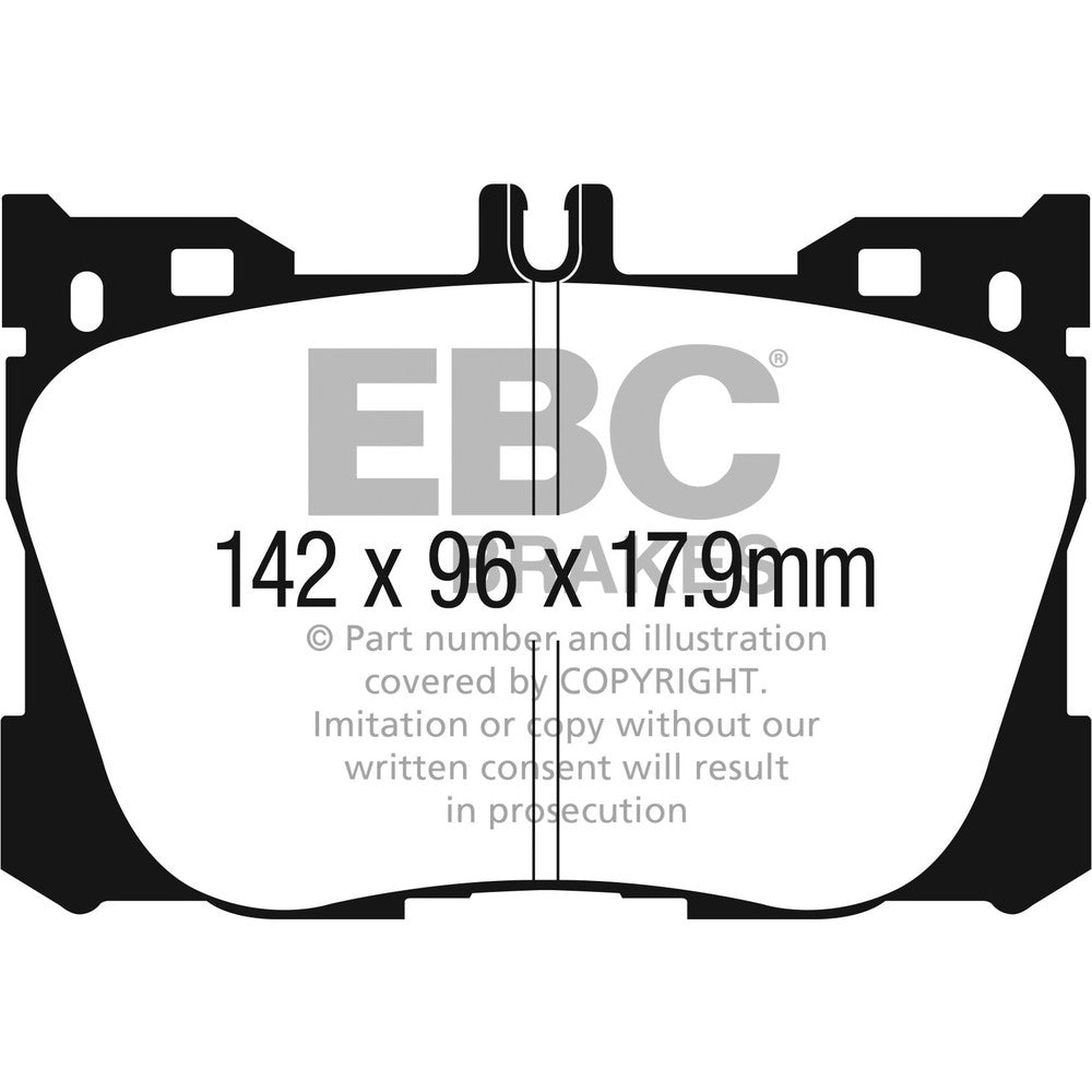 EBC Greenstuff 6000 Brake Pads 142mm x 96mm DP63070 - Front
