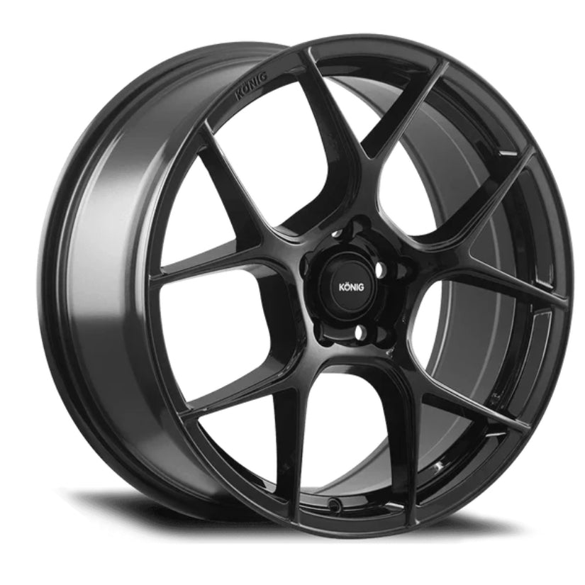 Konig Diverge Alloy Wheel 18x8 ET40 5x114.3 Gloss Black 73.1mm CB