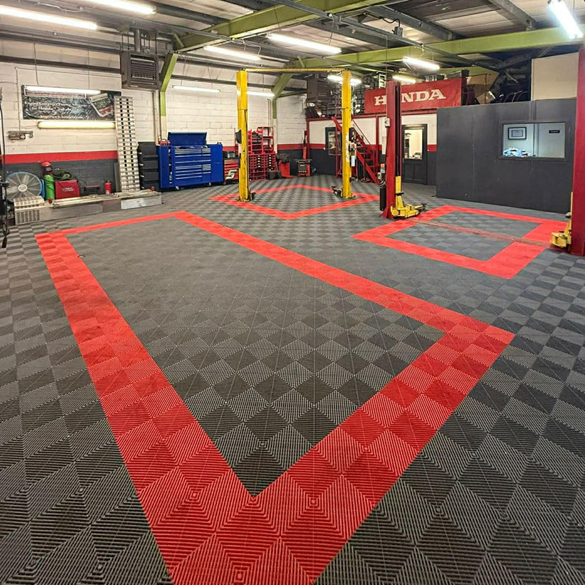 Tegiwa Duramat Vented Garage Workshop Floor Tile Modular Flooring 40x40cm